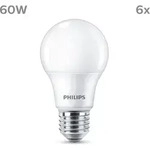 Philips Lampe 60W A60 E27 x6, 8 W, 60 W, E27, 806 lm, 15000 h, Warmwei&szlig;