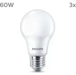 Philips Lampe 60W A60 E27 x3, 8 W, 60 W, E27, 806 lm, 15000 h, Warmwei&szlig;
