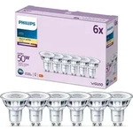 Philips Spot PAR16 GU10 x6, 50 W, 4,6 W, 50 W, GU10, 355 lm, 15000 h, Warmwei&szlig;