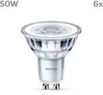 Philips Spot PAR16 GU10 x6, 50 W, 4,6 W, 50 W, GU10, 390 lm, 15000 h, Kaltwei&szlig;e