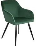 tectake&reg; Esszimmerstuhl Marilyn gepolstert, in Samtoptik 58 x 62 x 82 cm -