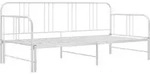 vidaXL Ausziehsofa Bettgestell Wei&szlig; Metall 90x200 cm - Wei&szlig;