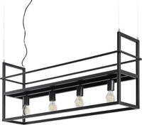 Lindby H&auml;ngeleuchte Grisela, Regal, schwarz, Metall, 120 cm