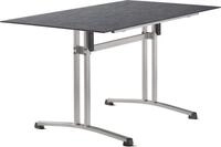 Sieger Gastro Tisch Polytec S&auml;ulenklappgestell 140x80 cm