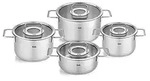 Fissler Pure Collection / Edelstahl-Kochtopfset, 4-teilig, T&ouml;pfe mit...