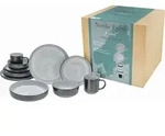 CreaTable, 21518, Nordic Fjord Frost, Kombiservice 10-tlg, Steinzeug - Grau
