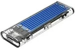 ORICO TCM2-C3, SSD-Geh&auml;use, M.2, USB Anschluss, Transparent, Blau