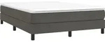 vidaXL Boxspringbettgestell Dunkelgrau 140x190 cm Samt - Grau