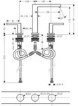 HANSGROHE 73030140 3-Loch WTA 150 Tecturis E