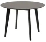 Actona Roxby, Rundform, Fester Tisch, Schwarz, Gummibaumholz, 4 Bein(e), Schwarz -