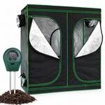 Growbox 240x120x200 cm Indoor Pflanzenzelt mit Feuchtigkeitsmessger&auml;t