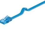 CAT 6A Flach-Patchkabel, U/UTP, blau Kupferleiter (CU) - Blau