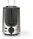 Nedis Toaster - 1 Langer Schlitz - Br&auml;unungsstufen: 6 - Auftaufunktion - Aluminium -