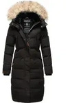 Marikoo Damen Winterjacke Langer veganer Parka Warm Stepp Mantel mit abnehmbarer