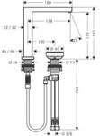 HANSGROHE 73053140 2-Loch WTM 150 Tecturis E