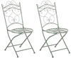 CLP Stühle Indra handgefertigte Gartenstühle aus Eisen, Farbe:antik-grün