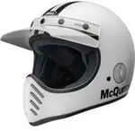 Bell Moto-3 Steve McQueen Motocross Helm, wei&szlig;/schwarz, S (55/56) - Wei&szlig;