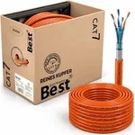 B.E.S.T. CAT 7 Netzwerkkabel 200 m &ndash; Verlegekabel S/FTP, Kupfer, 1000 MHz
