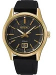 Seiko SUR560P1 Saphirglas Herrenuhr Big-Date 40mm 10ATM - Gold/Schwarz