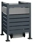 Westmann Metall M&uuml;lltonnenverkleidung Planum 1x240 L Anthrazit Mix 90x90x120 cm -