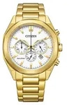 Citizen CA4592-85A Eco Drive Uhr Herrenuhr Edelstahl Chrono Datum gold - Wei&szlig;