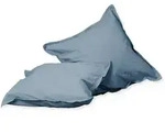 Hahn Linon Bettw&auml;sche 40x40 cm Stone Washed Denim - Blau