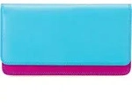 MyWalit Medium Matinee Wallet Geldb&ouml;rse Leder 17 cm - Hellblau