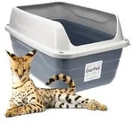 Katzenklo XXL mit hohem Rand Katzenklo f&uuml;r gro&szlig;e Katzen Klo offen...