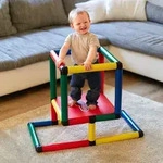 Quadro Beginner Modulares Kletterger&uuml;st und Lernturm ab 6 Monaten, f&uuml;r drinnen und