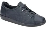 Ecco SOFT 2.0 Damenschuhe - bequeme Schn&uuml;r- Halbschuhe blau Freizeit NEU -...