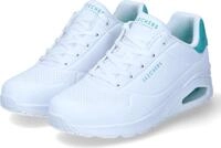 Skechers Damen Low Sneaker/ Schn&uuml;rschuhe POP BACK Wei&szlig; Kunstleder Gr&ouml;&szlig;e: 35