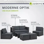 Juskys Polyrattan Gartenm&ouml;bel Set Salou - Lounge f&uuml;r 6 Personen, wetterfest -