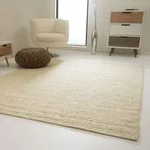 Landshut Handwebteppich aus 100 % Schurwolle - natur hell, Gr&ouml;&szlig;e: 200x240 cm -