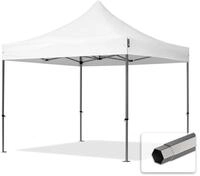 TOOLPORT 3x3m Stahl Faltpavillon, ohne Seitenteile, wei&szlig;
