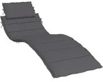 vidaXL Sonnenliegen-Auflage Anthrazit 186x58x4 cm Oxford-Gewebe - Schwarz