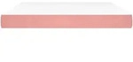 vidaXL Taschenfederkernmatratze Mittel Rosa 160x200x20 cm Samt - Rosa/Wei&szlig;