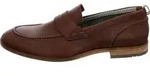 Lloyd Herren Slipper aus Leder mit Riemen-Detail und rundem Zehenprofil, cognacfarben