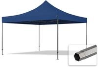 TOOLPORT 4x4m Stahl Faltpavillon, ohne Seitenteile, blau