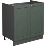 Sp&uuml;lenunterschrank Vicco Fame-Line Gr&uuml;n-Gold Landhaus 80 cm ohne Arbeitsplatte,