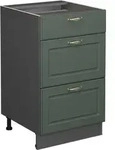 K&uuml;chenunterschrank Vicco Fame-Line Gr&uuml;n-Gold Landhaus 50 cm ohne Arbeitsplatte,