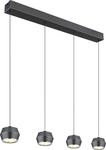 Globo Lighting H&auml;ngeleuchte Metall grau matt, Aluminium grau matt, Acryl opal,