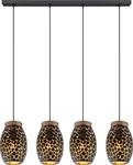 Globo Lighting H&auml;ngeleuchte Metall goldfarben, 4x E27