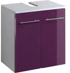 Waschbeckenunterschrank PARMA - Violett/Wei&szlig;