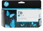 HP 738 DesignJet Druckerpatrone Cyan, 130 ml, HP DesignJet T850, T950 Drucker,