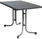 Gartentisch - Grau - 115 x 70 cm - Mecalit - Metallgestell - klappbar - Grau
