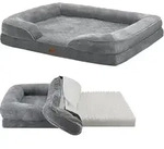 Juskys Hundebett Sheena XL orthop&auml;disch, waschbar & rutschfest &ndash; 105 x 82 x...