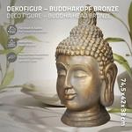 ECD Germany Buddha Figur 74,5cm, Bronzeoptik, Polyresin, f&uuml;r Yoga, Feng Shui oder