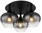 Globo Lighting Deckenleuchte Metall schwarz matt, 3x E27 - Schwarz