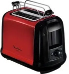 Moulinex LT261D Subito - Roter Doppelschlitz-Toaster - Schwarz/Rot