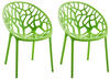CLP 2er Set Stuhl Hope Wetterbeständiger und Stapelbar., Farbe:grün